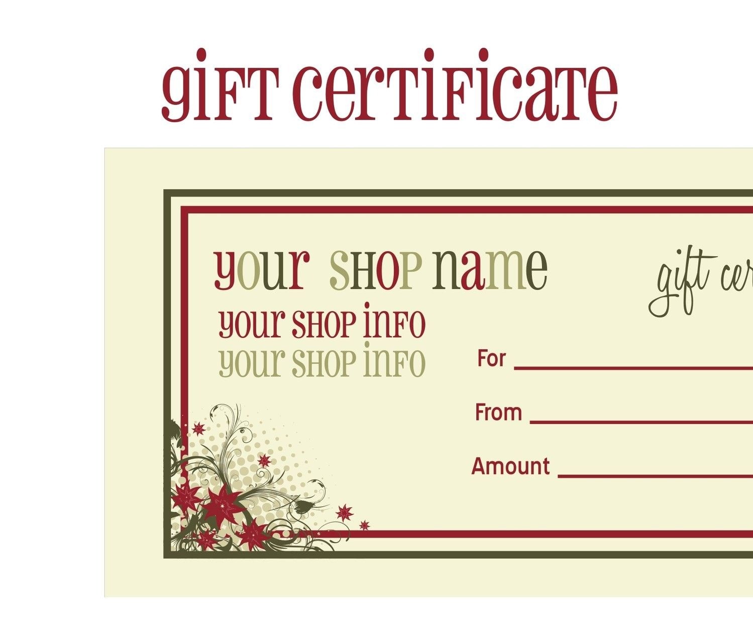 Pin On Massage Certificate Regarding Merry Christmas Gift Certificate Templates