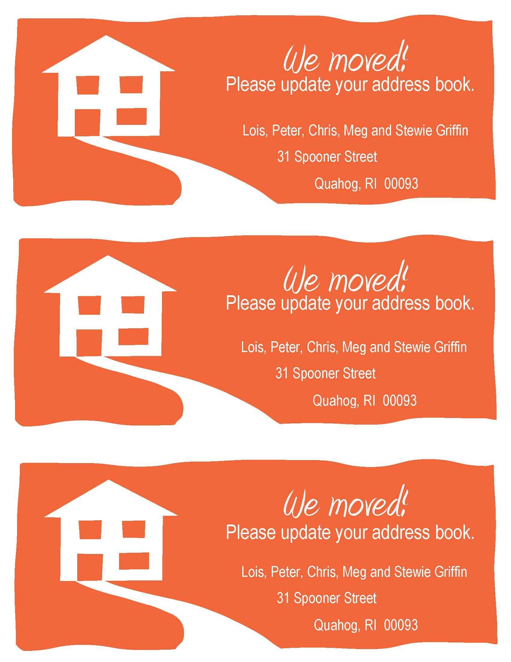 Pin On Moving Pertaining To Moving House Cards Template Free