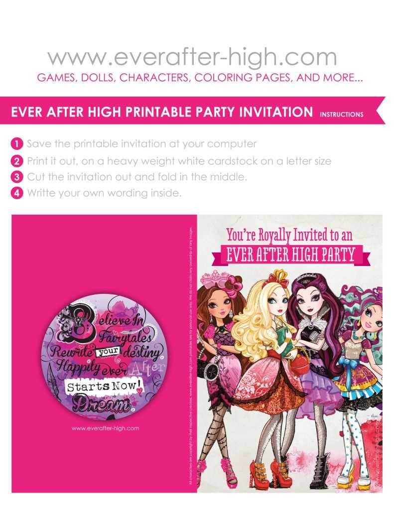Pin On Party Ideas Intended For Monster High Birthday Card Template