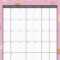 Pin On Printable Monthly Calendar Templates Inside Blank Calendar Template For Kids