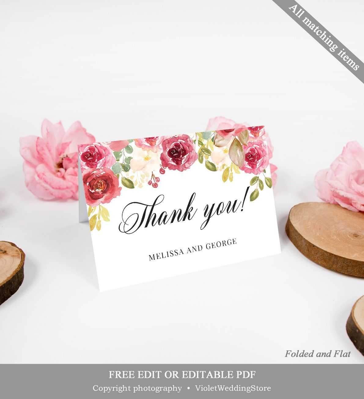 Pin On Wedding Printables With Powerpoint Thank You Card Template