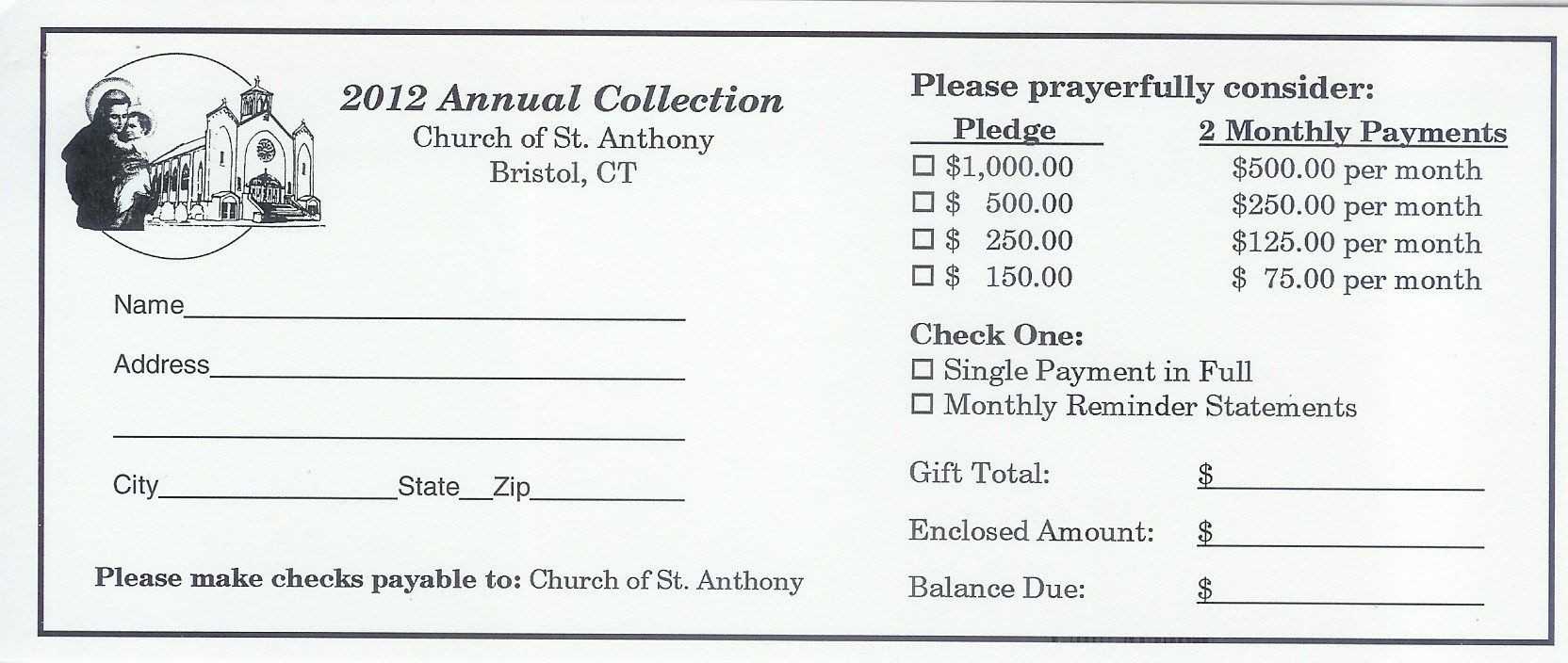 Pinandrew Martin On Pledge Cards | Fundraising Throughout Church Pledge Card Template