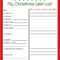 Pinbecky Stout On Christmas!!! | Christmas Printables For Christmas Card List Template