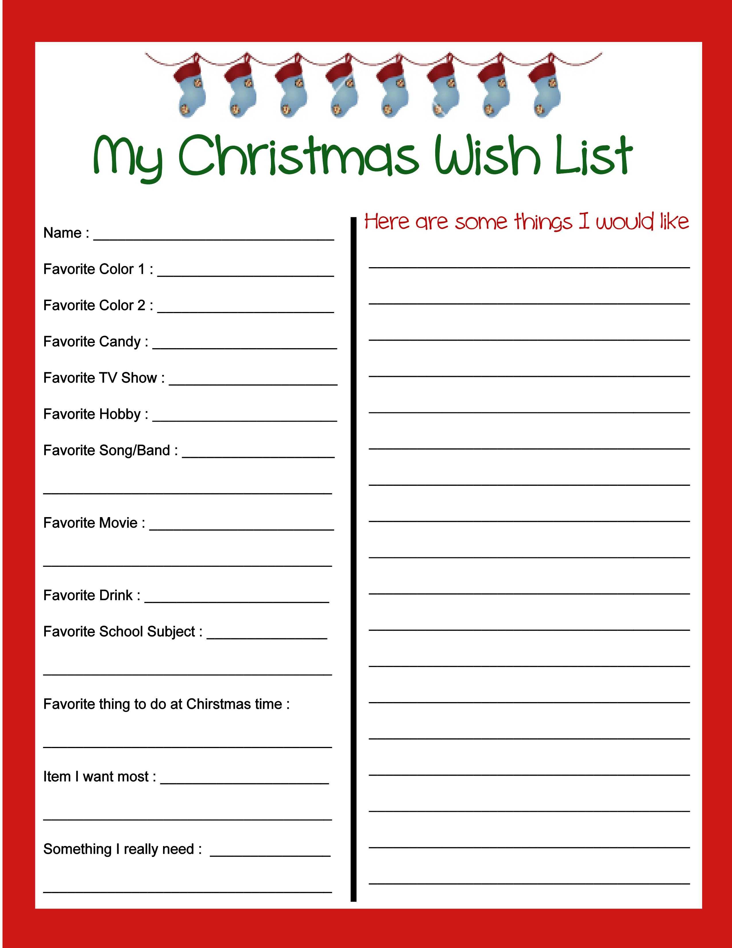 Pinbecky Stout On Christmas!!! | Christmas Printables For Christmas Card List Template