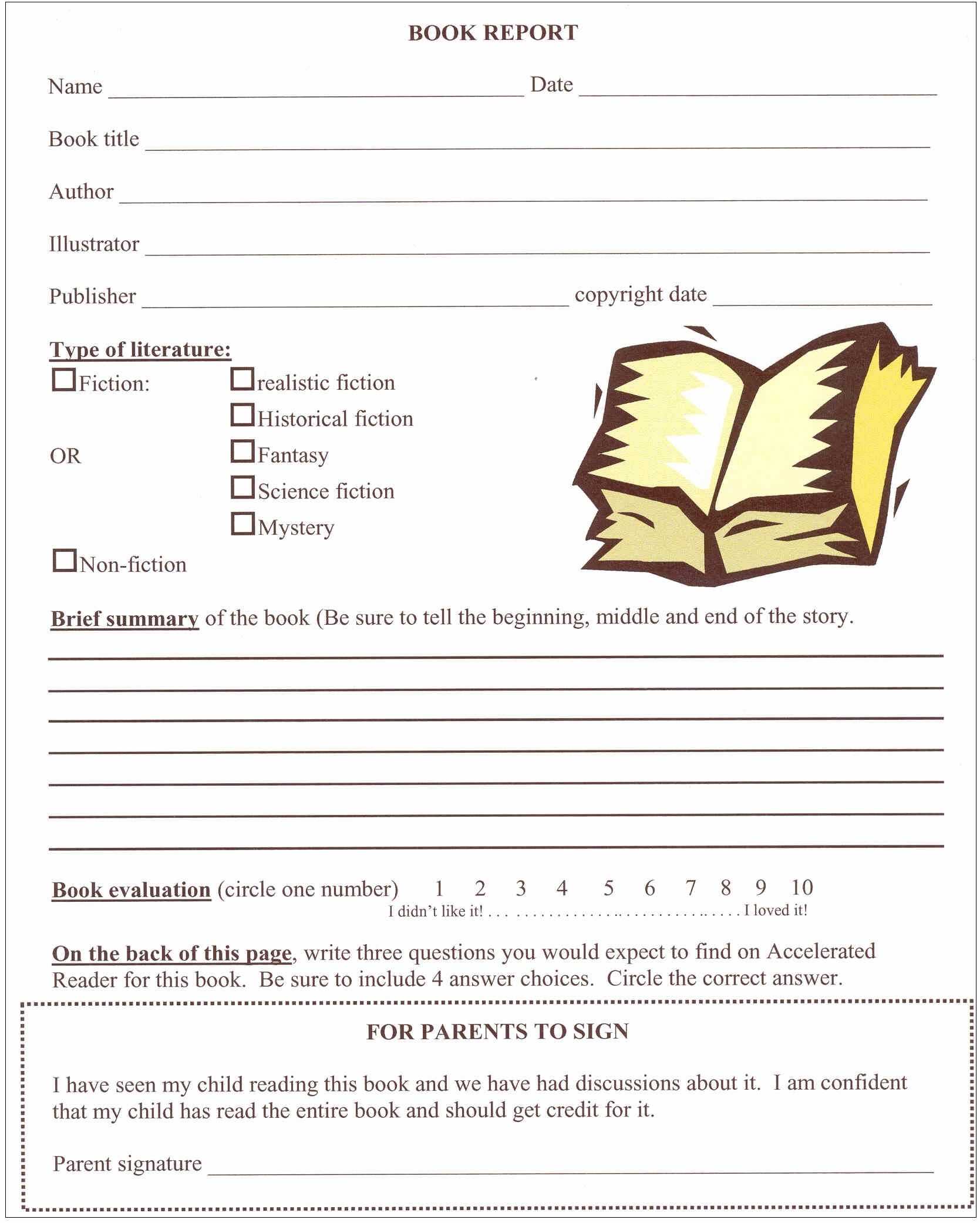 Pindana Rouse On Kid's Stuff | Book Report Templates Intended For Ar Report Template