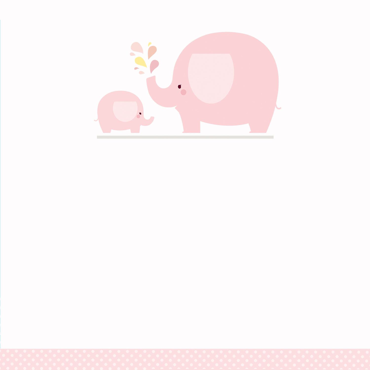 Pink Baby Elephant - Baby Shower Invitation Template (Free For Blank Elephant Template