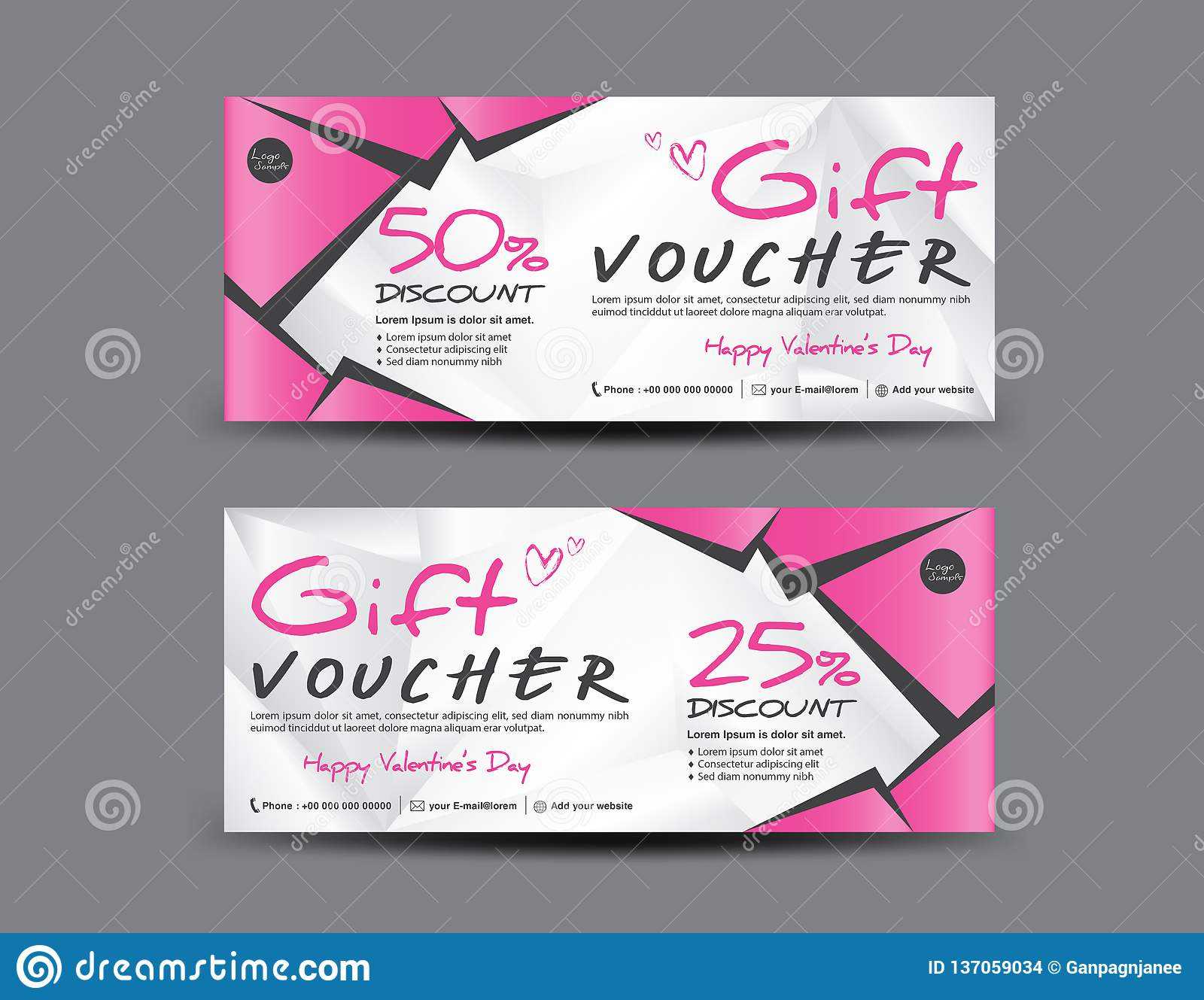 Pink Gift Voucher Template, Coupon Design, Certificate Pertaining To Pink Gift Certificate Template