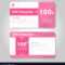 Pink Gift Voucher Template Layout Design Set In Pink Gift Certificate Template