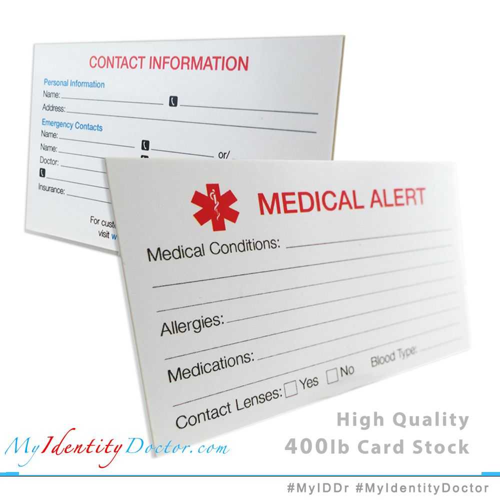 Pinmy Identity Doctor On Ems Emergency Medical Services Pertaining To Medical Alert Wallet Card Template