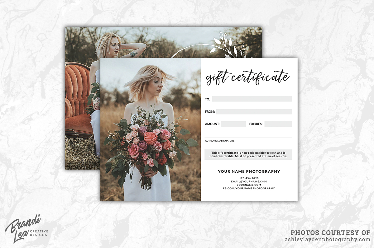 Pinnatalya Spiridonova On Photo: Branding | Gift Intended For Free Photography Gift Certificate Template