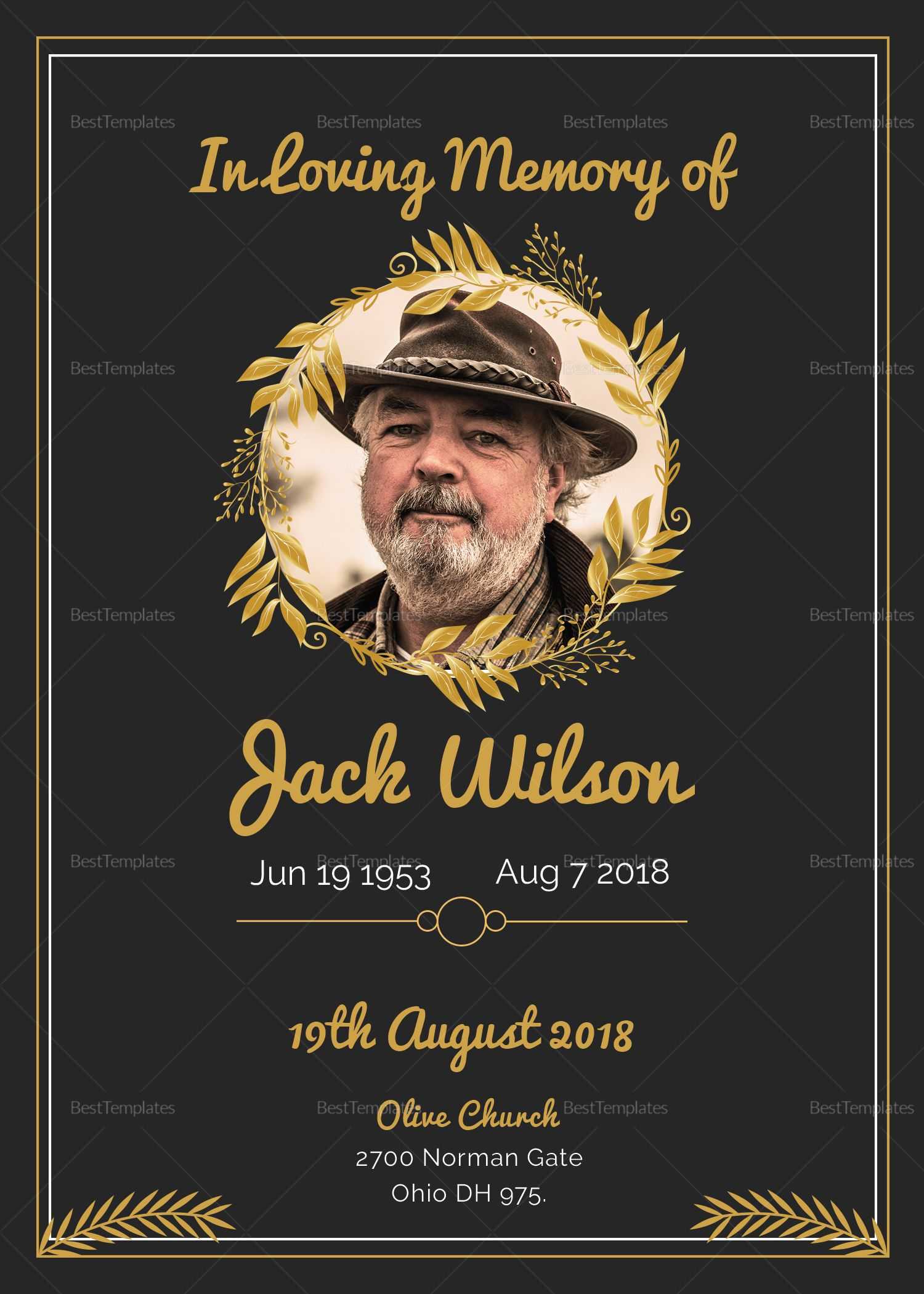 Pino Free Jay On Celebration Of Life | Funeral Within Funeral Invitation Card Template