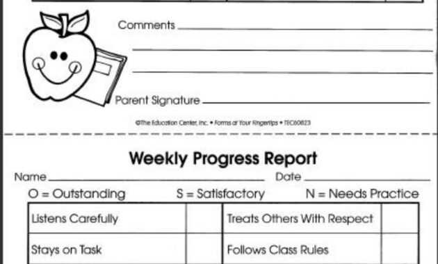 Pinolivia Rhea On T E A C H I N G: | Progress Report with Educational Progress Report Template