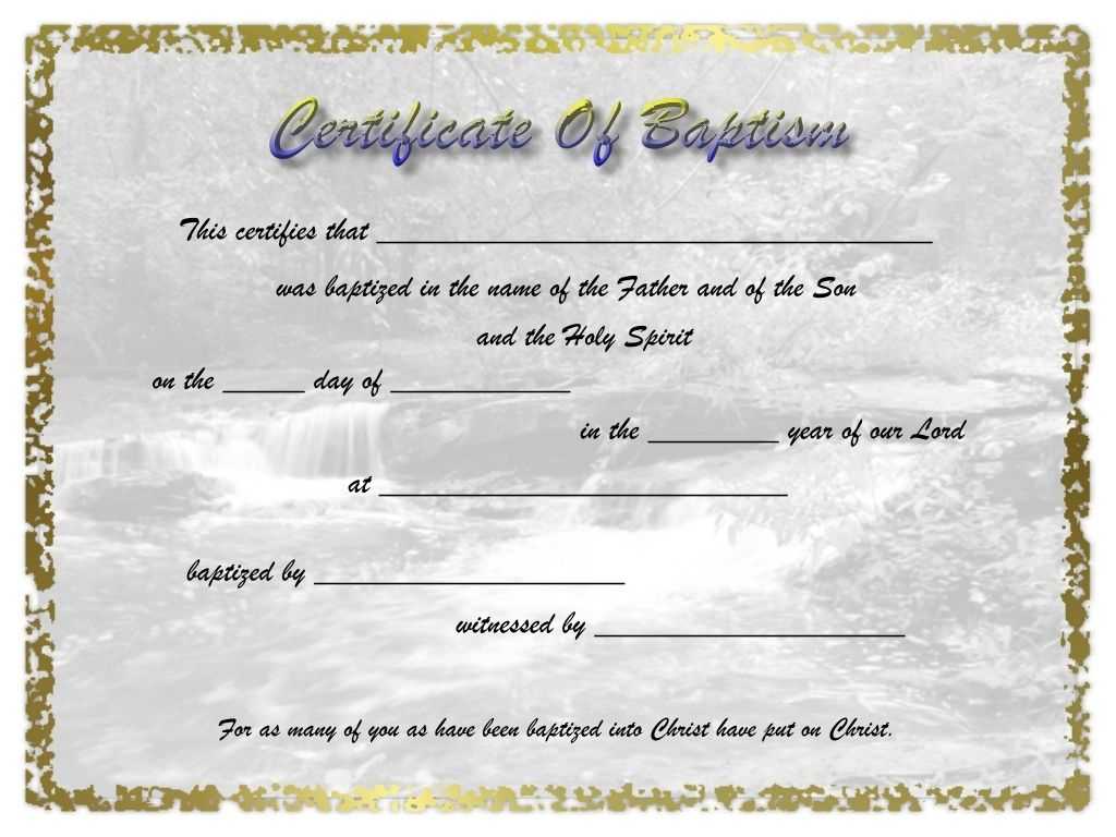 Pinselena Bing Perry On Certificates | Certificate With Regard To Baptism Certificate Template Word