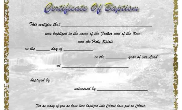 Pinselena Bing-Perry On Certificates | Certificate with regard to Christian Baptism Certificate Template