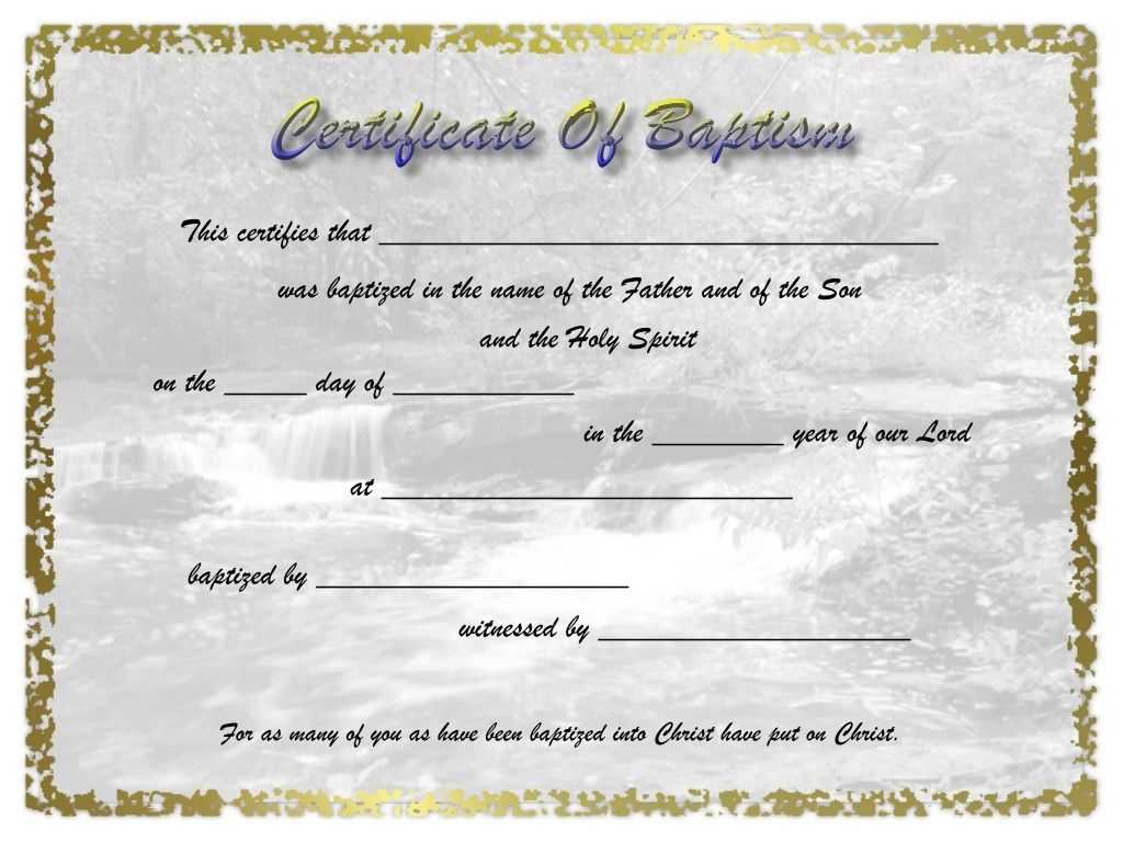 Pinselena Bing Perry On Certificates | Certificate With Regard To Christian Baptism Certificate Template