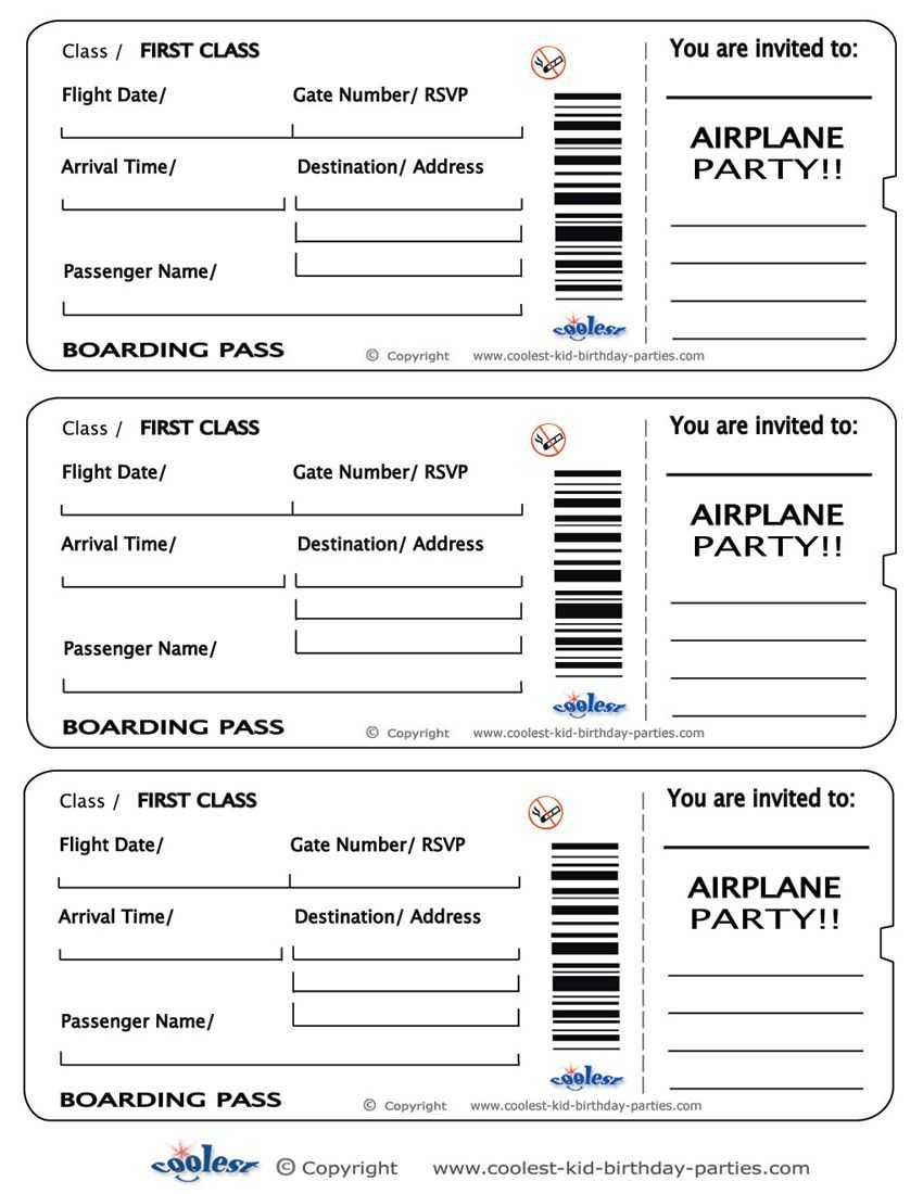 Pintemplate On Template | Ticket Template Free, Ticket Intended For Plane Ticket Template Word