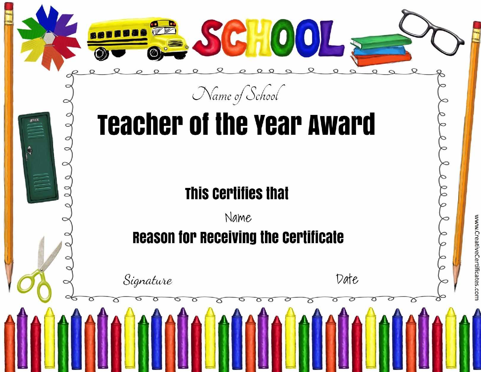 Pintiffany Ehlers On Avary | Teacher Awards, Award Inside Best Teacher Certificate Templates Free
