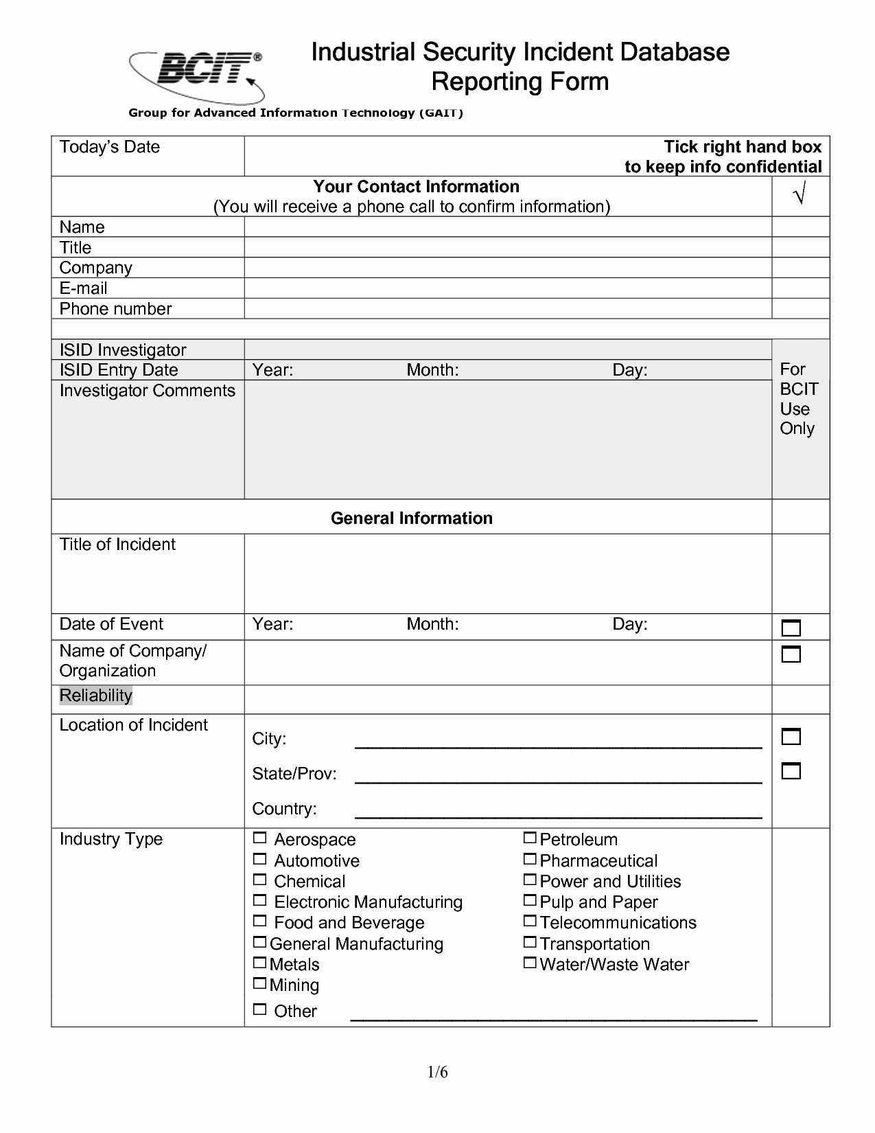 Pinwaldwert Site On Resume Formats | Incident Report In Customer Visit Report Format Templates