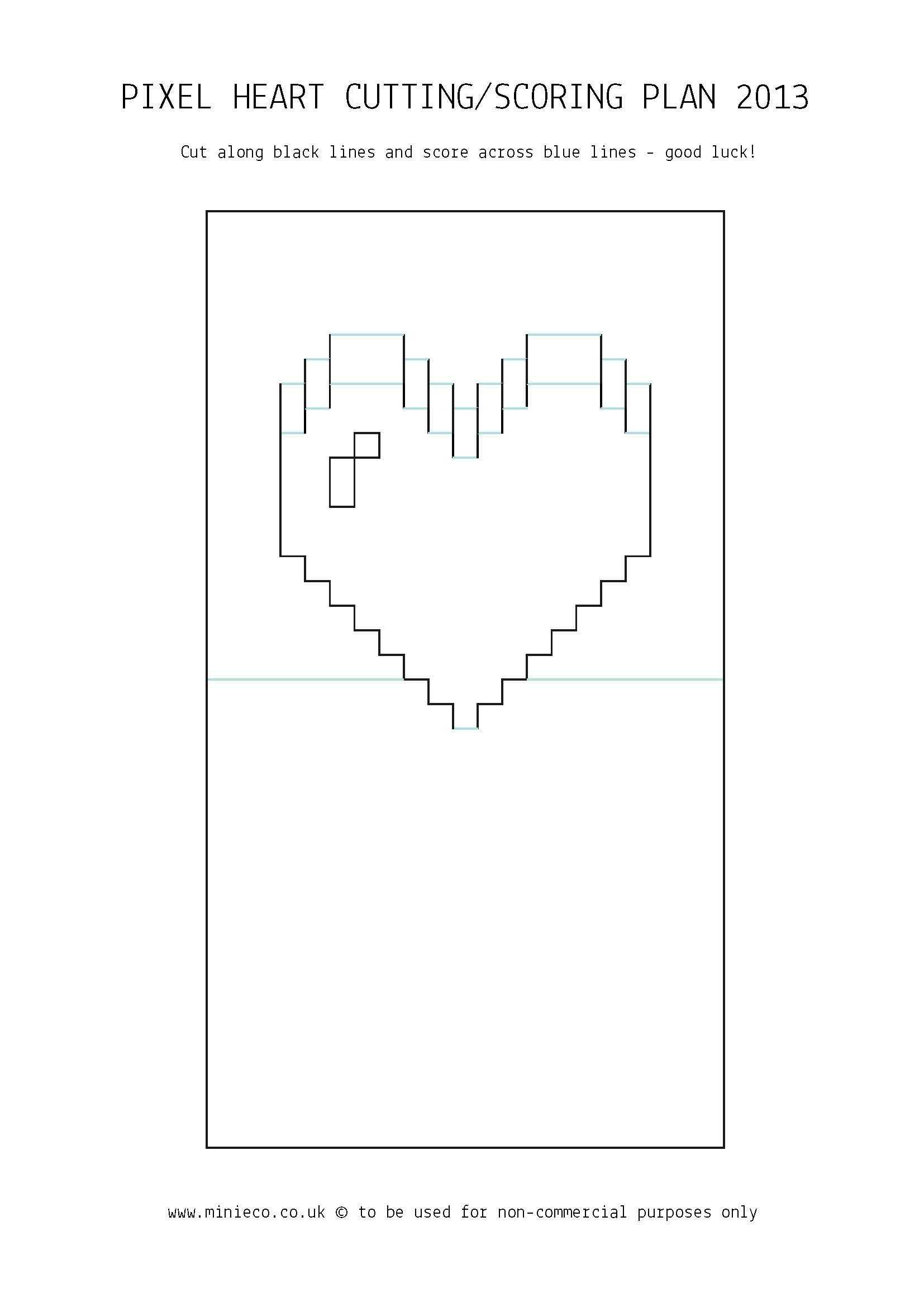 Pixel Heart Pop Up Card | Pop Up Card Templates, Heart Pop Pertaining To Pixel Heart Pop Up Card Template