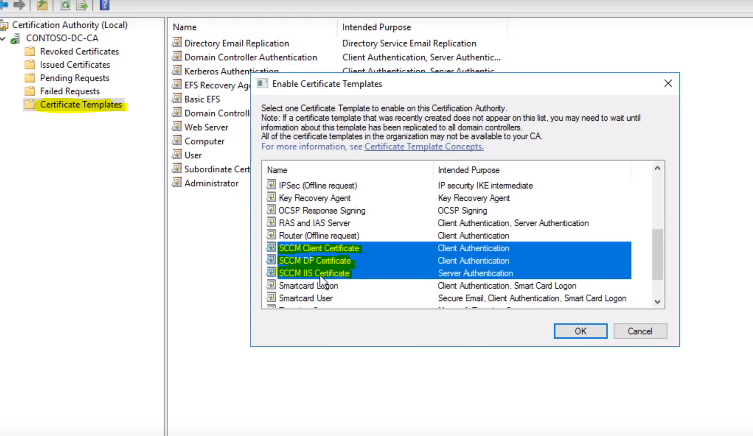 Pki Certificate Requirement For Sccm – Hashmat It Nerd Regarding Workstation Authentication Certificate Template