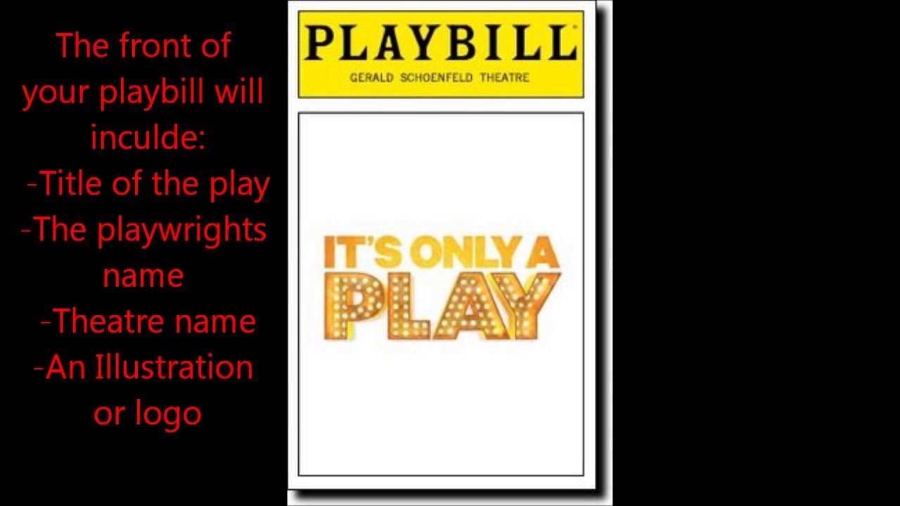 Playbill Project Intended For Playbill Template Word