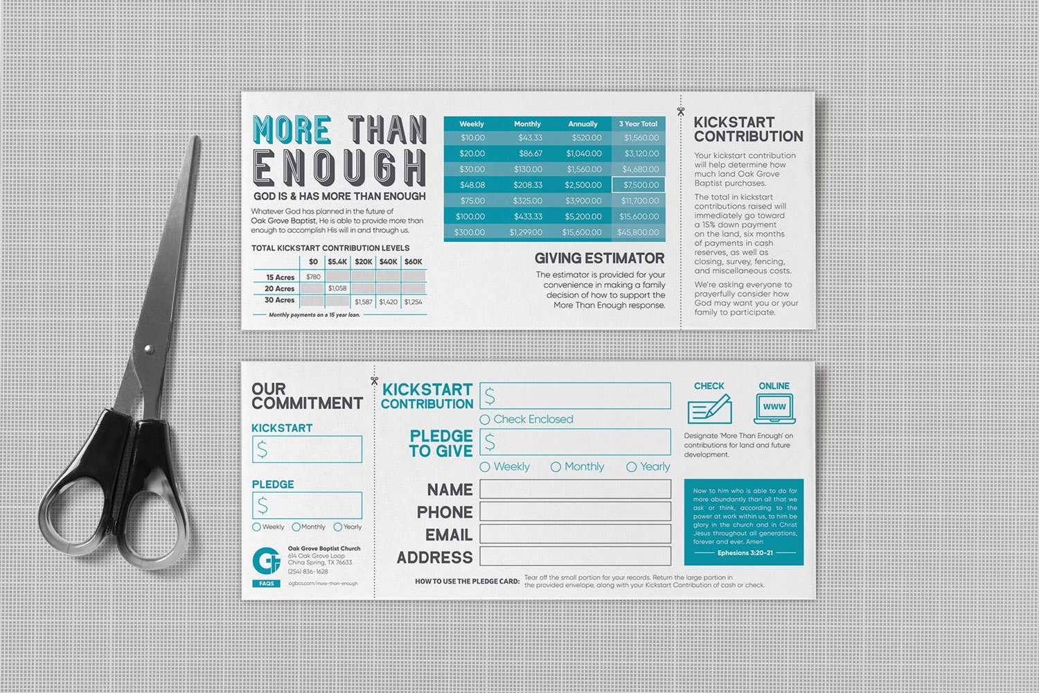 Pledge Cards & Commitment Cards | Church Campaign Design Regarding Pledge Card Template For Church