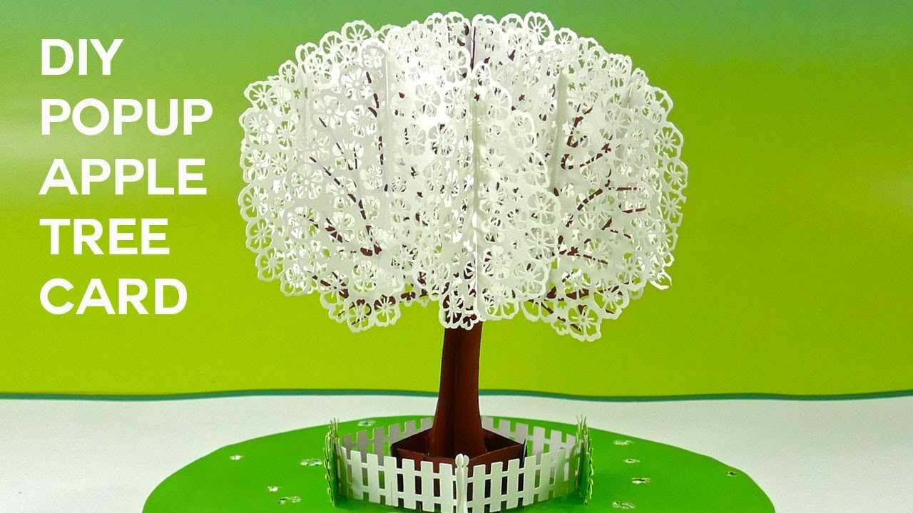 Pop Up Apple Tree Card Tutorial (3D Sliceform On The Cricut) For Pop Up Tree Card Template