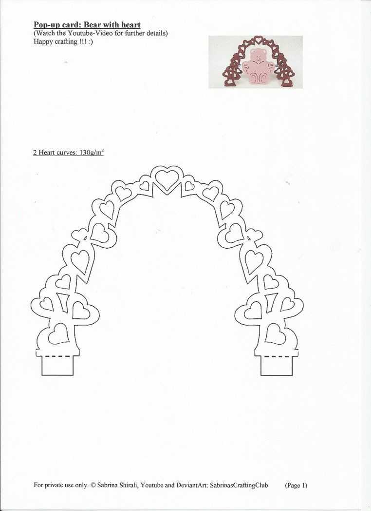 Pop Up Card Bear: Page 1Sabrinascraftingclub On Regarding Pop Up Wedding Card Template Free