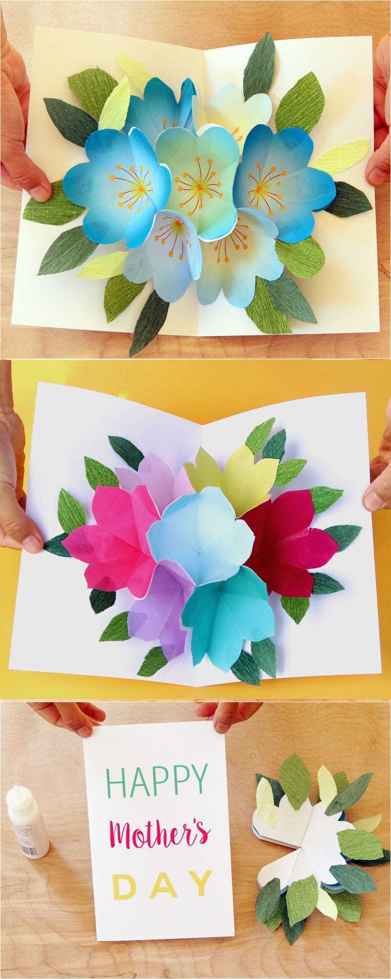 Pop Up Flowers Diy Printable Mother's Day Card – A Piece Of Intended For Diy Pop Up Cards Templates