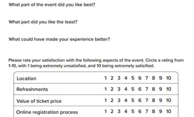 Post-Event Survey Tips And Template - Qgiv Success Center regarding Event Survey Template Word