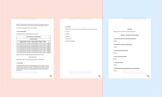 Post Training Report Template with After Training Report Template