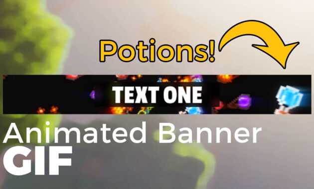 Potion Fountain - Animated Minecraft Server Banner Template within Minecraft Server Banner Template