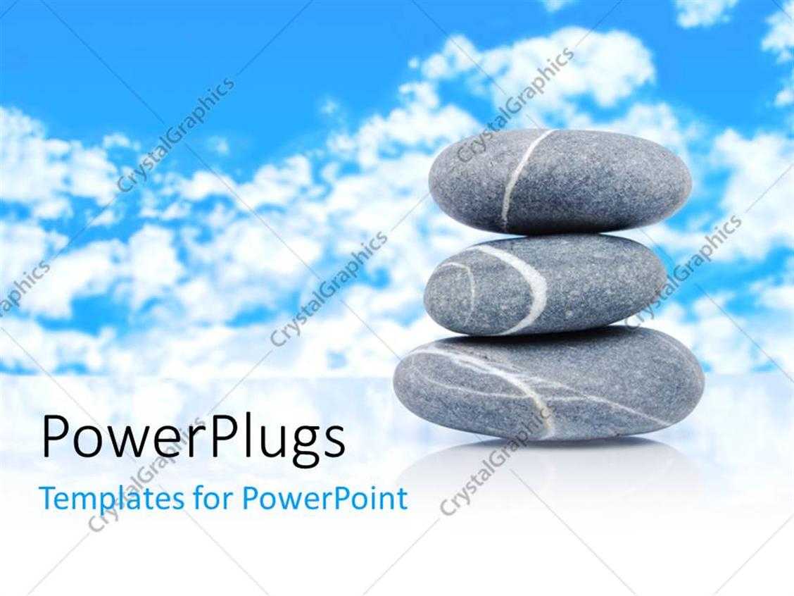 Powerpoint Template: A Number Of Zen Stones With Clouds In Throughout Presentation Zen Powerpoint Templates