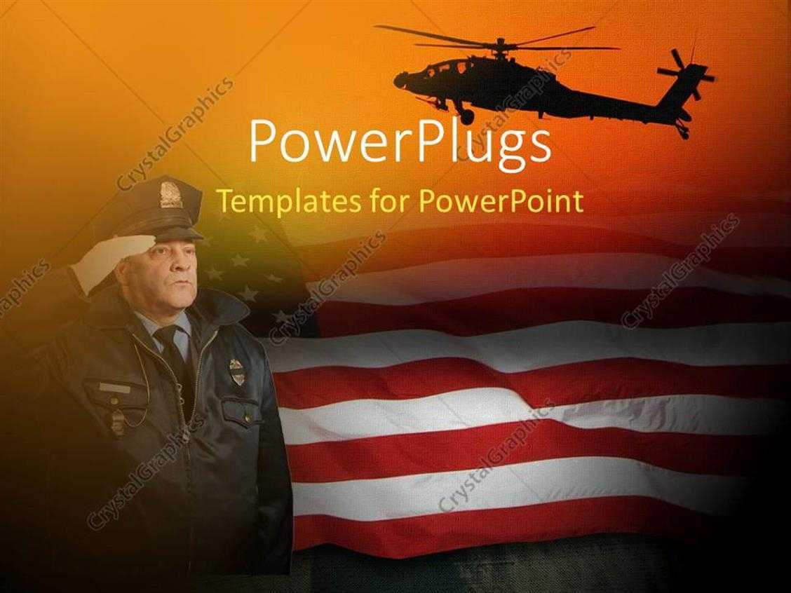 Powerpoint Template: An American Soldier Saluting With Inside Raf Powerpoint Template