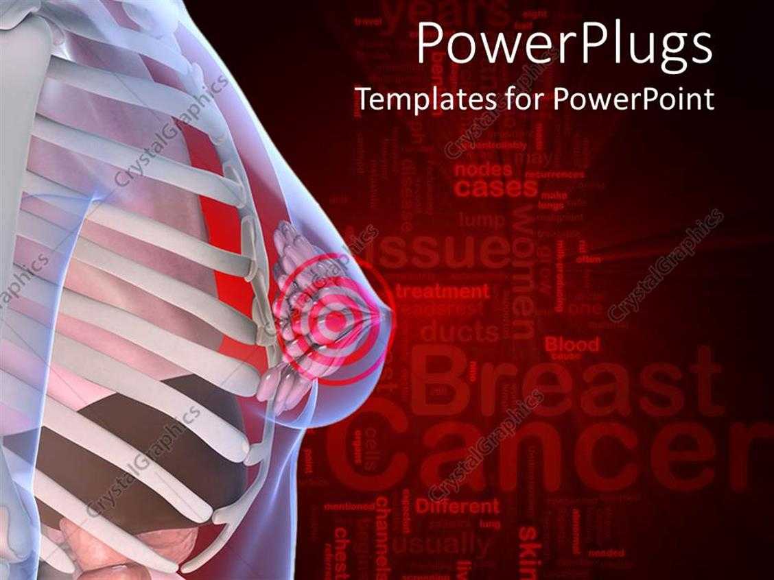 Powerpoint Template: Anatomy Of The Female Breast With A Regarding Free Breast Cancer Powerpoint Templates