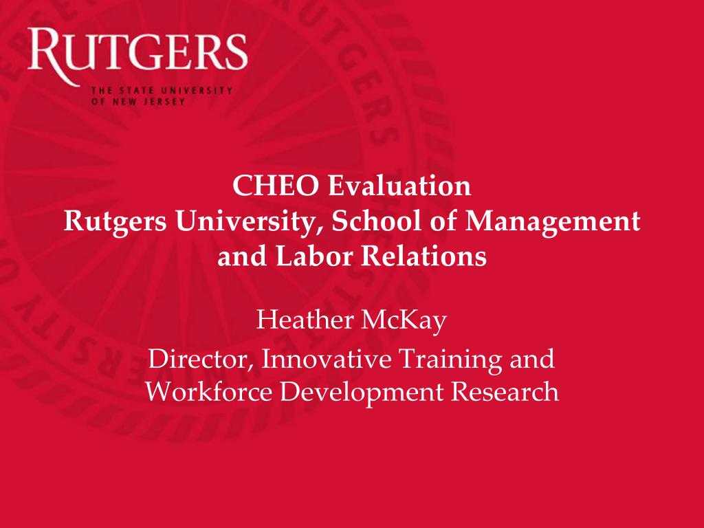 Ppt - Cheo Evaluation Rutgers University, School Of With Rutgers Powerpoint Template