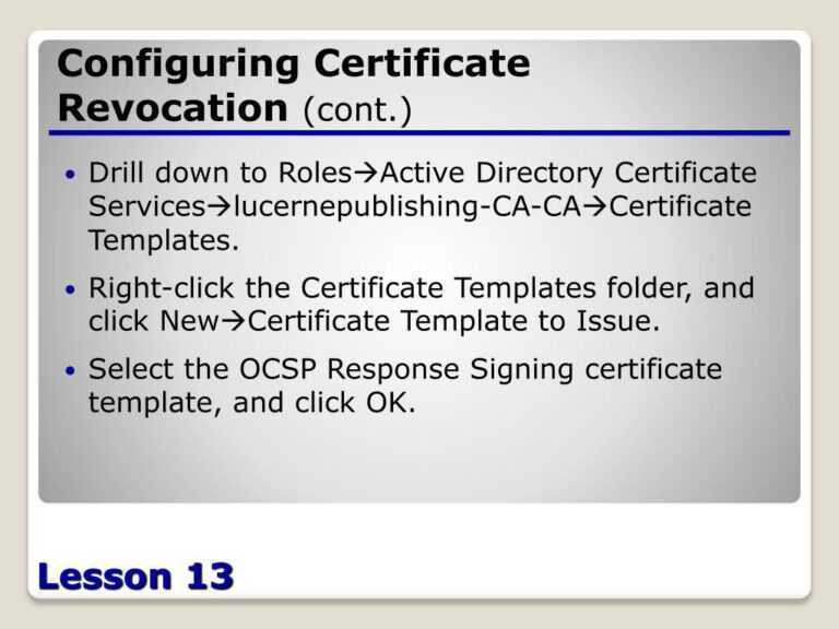 Ppt Configuring Active Directory Certificate Services inside Active
