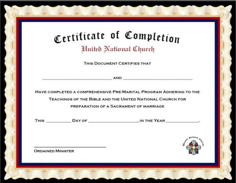 Premarital Counseling Certificate Of Completion Template – Xfanzexpo.com