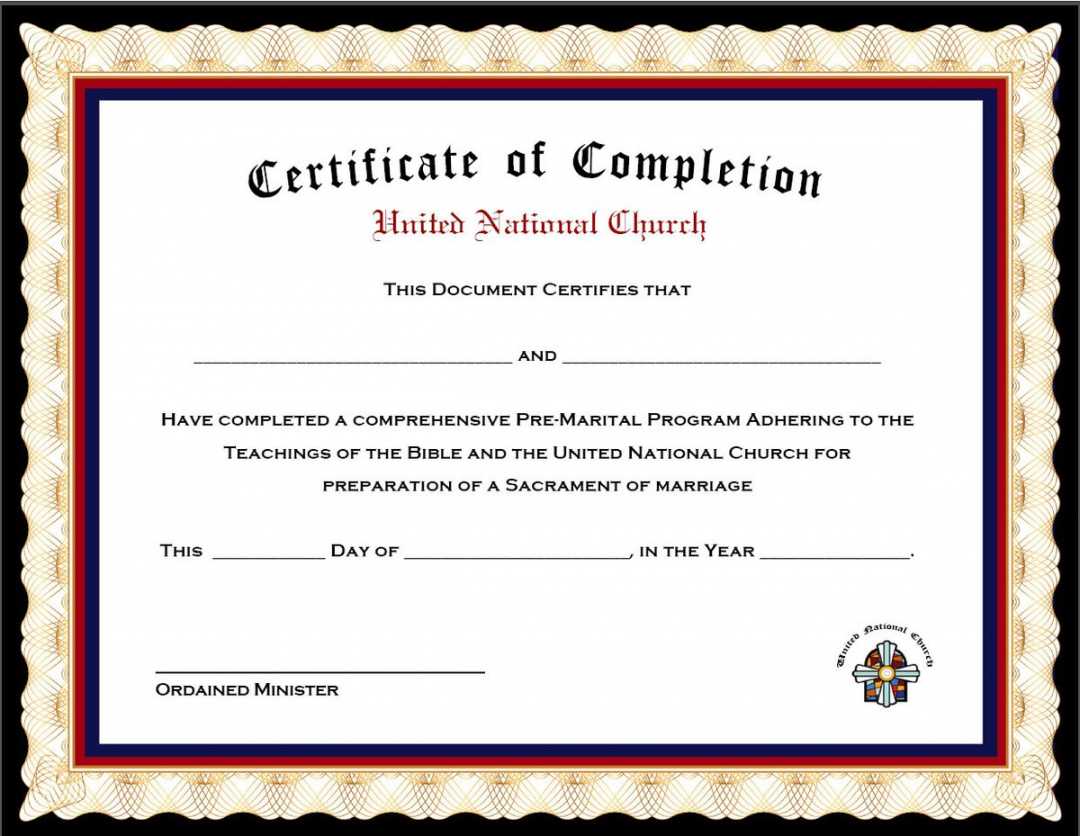 Premarital Counseling Certificate Template | Emetonlineblog With Regard To Premarital Counseling Certificate Of Completion Template