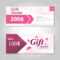 Premium Pink Gift Voucher Template Layout Design Set, Certificate.. With Regard To Pink Gift Certificate Template