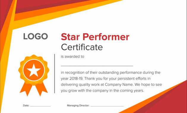 Premium Star Performer Certificate Templates Powerpoint with regard to Star Performer Certificate Templates