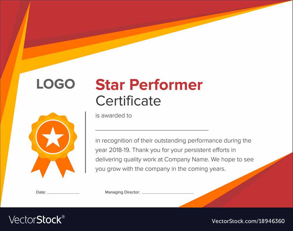 Premium Star Performer Certificate Templates Powerpoint With Regard To Star Performer Certificate Templates
