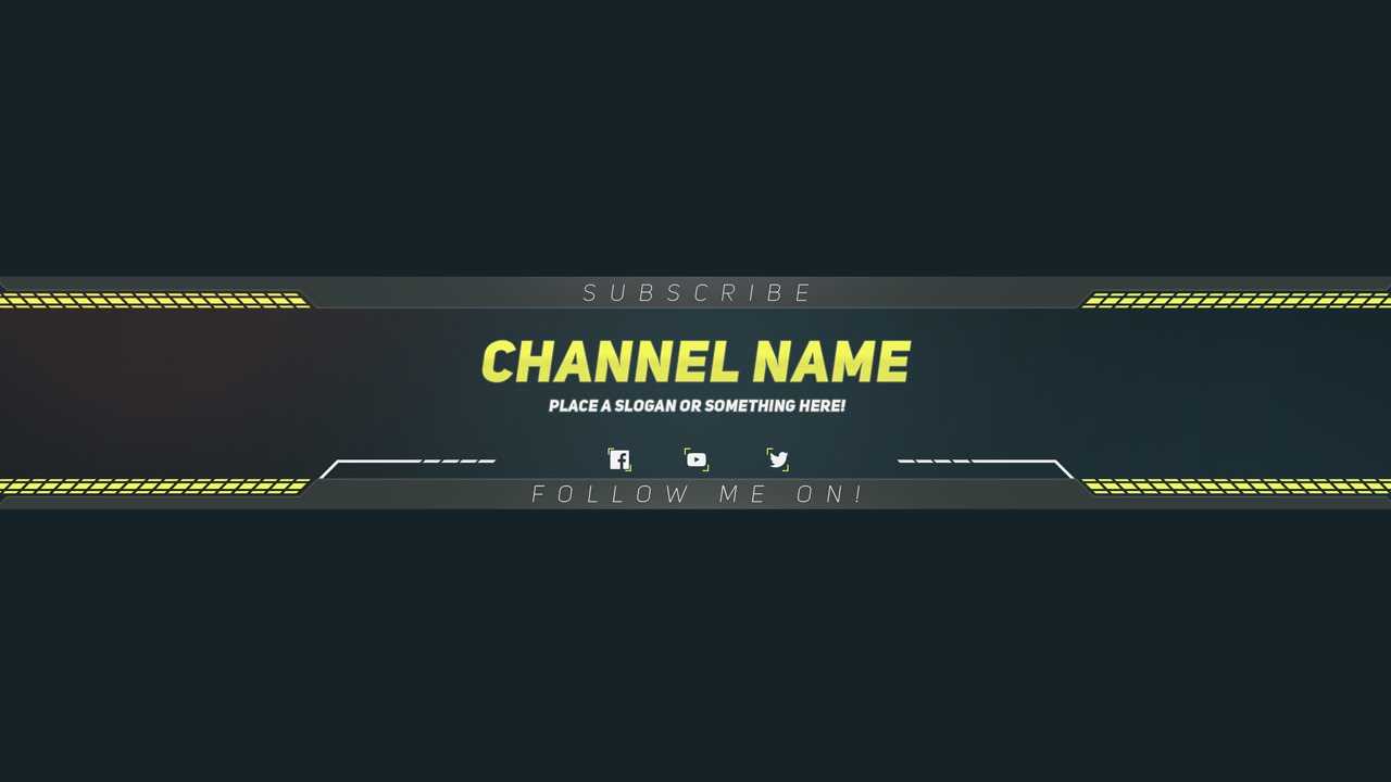 Premium Youtube Banner Template – Photoshop Template Pertaining To Youtube Banners Template