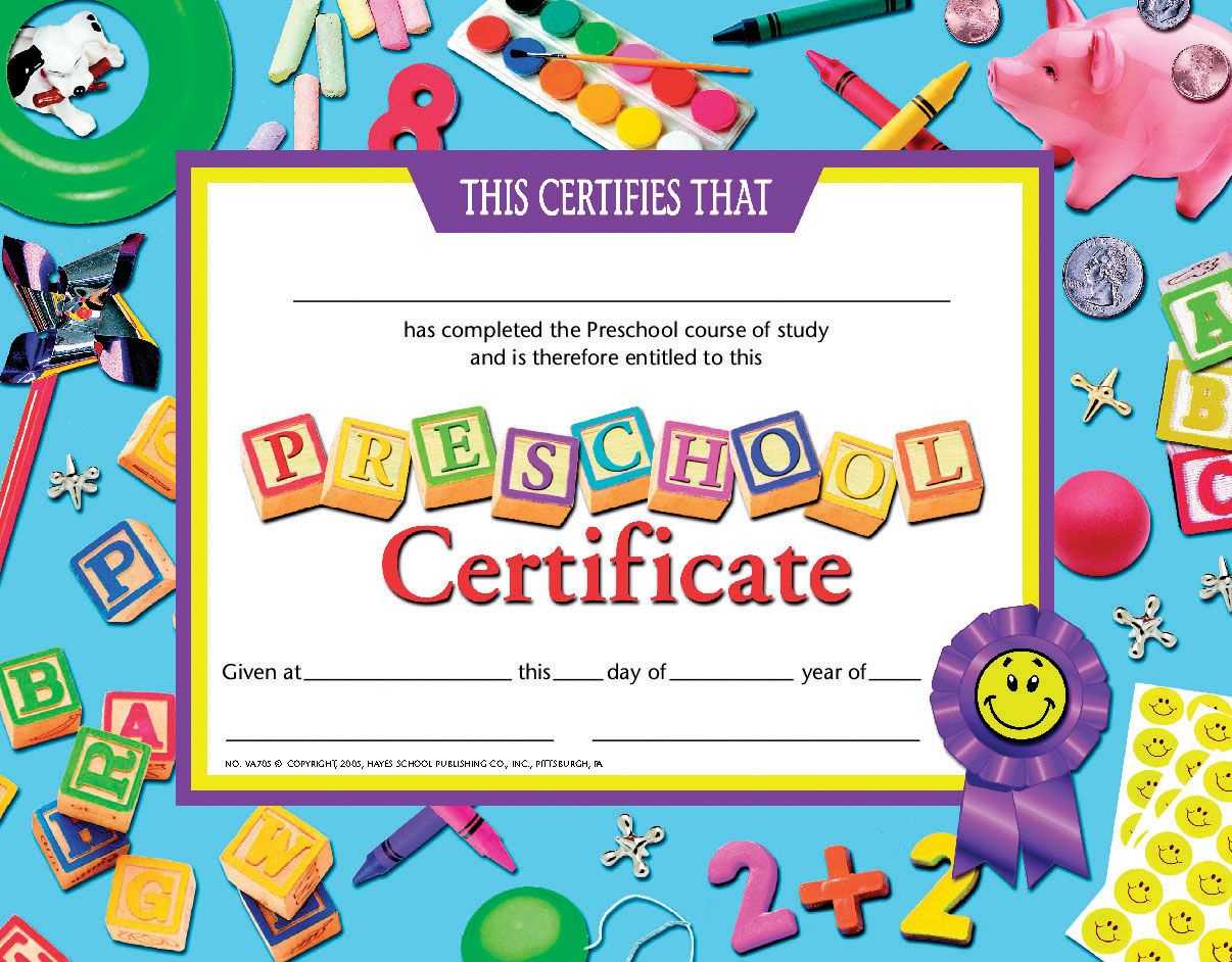 Preschool Certificate | انجليزي | Preschool Certificates In Hayes Certificate Templates