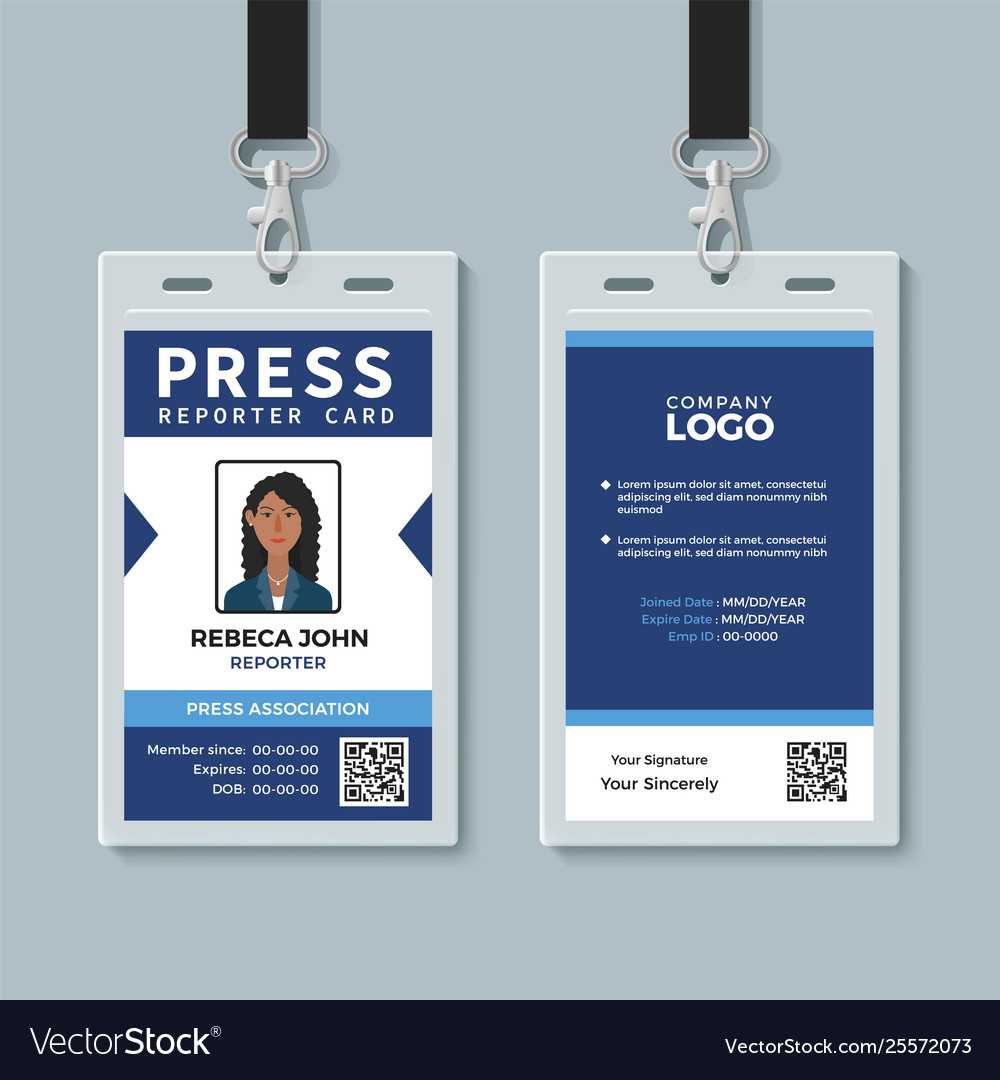 Press Reporter Id Card Template Throughout Id Card Template Ai