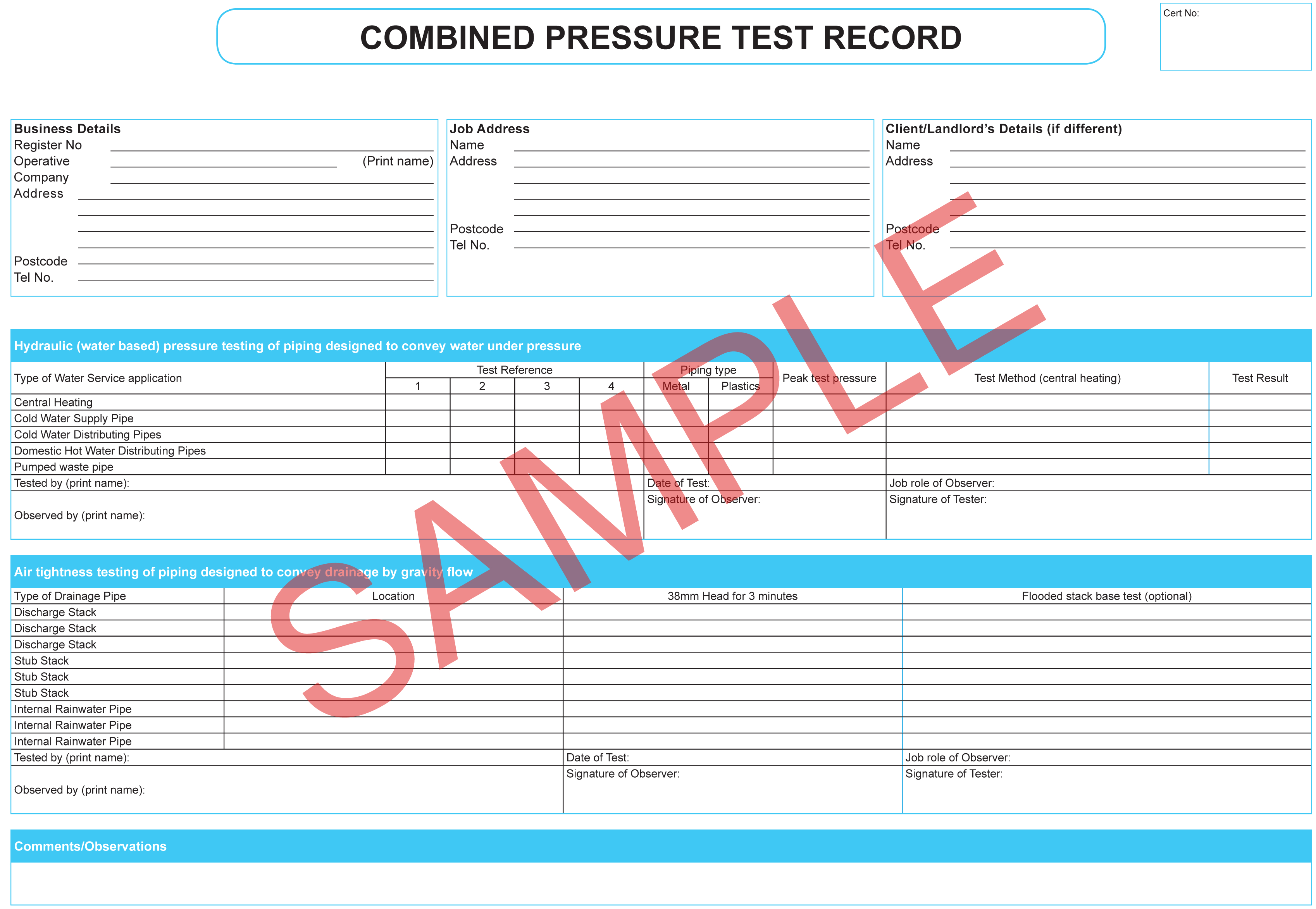 Pressure Test Certificate Template Uk 10 Fantastic Pertaining To Hydrostatic Pressure Test Report Template