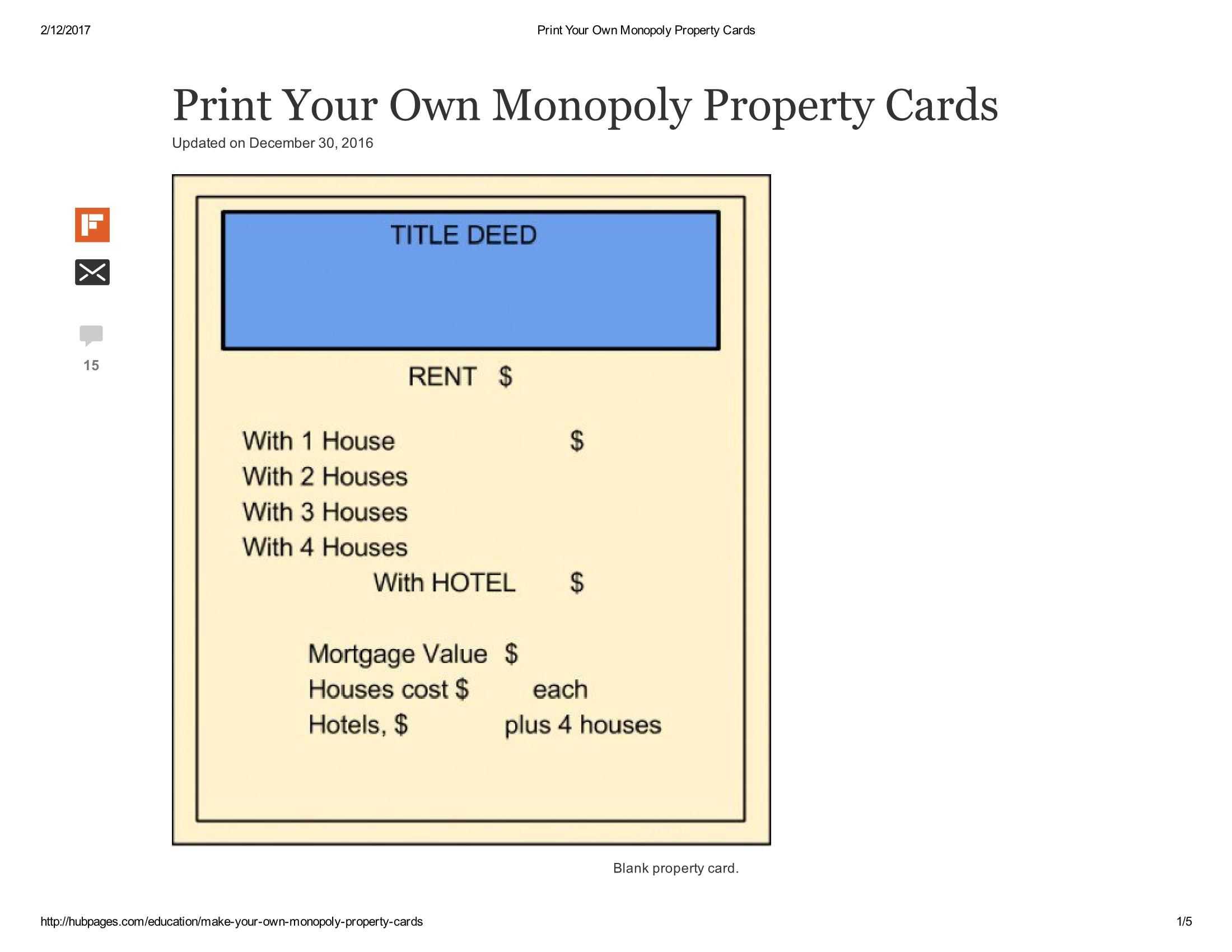 Print Your Own Monopoly Property Cards Document Intended For Monopoly Property Cards Template