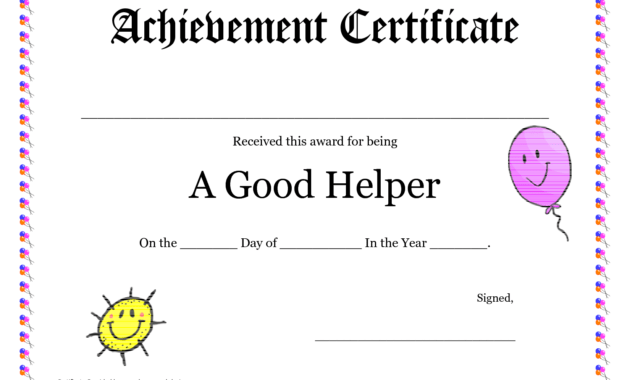 Printable Award Certificates For Teachers | Good Helper throughout Free Printable Student Of The Month Certificate Templates
