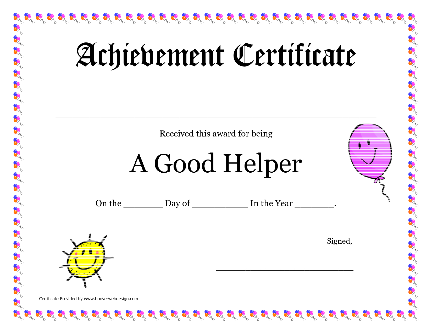 Printable Award Certificates For Teachers | Good Helper Within Teacher Of The Month Certificate Template