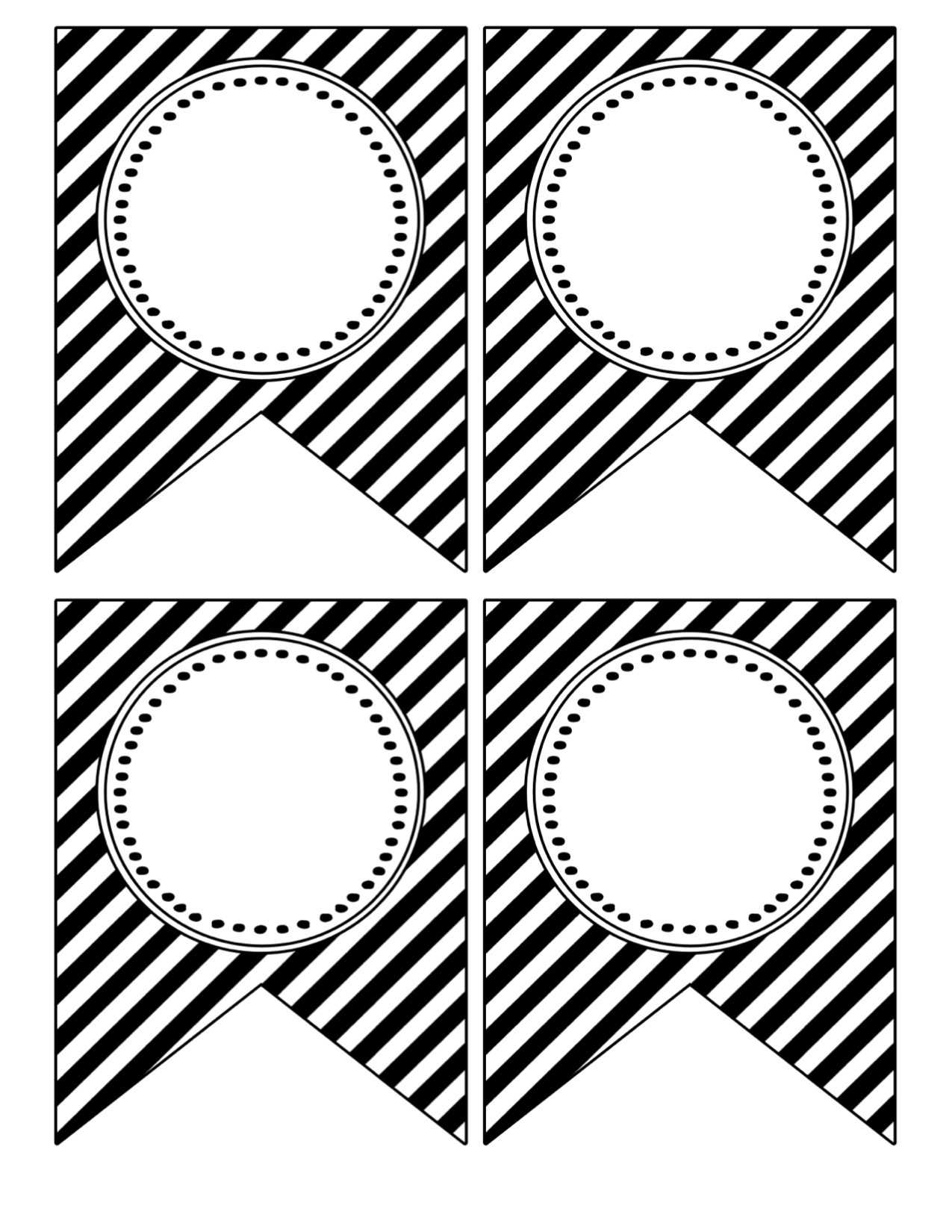 Printable Birthday Banner Template Black And White | Theveliger Inside Free Blank Banner Templates